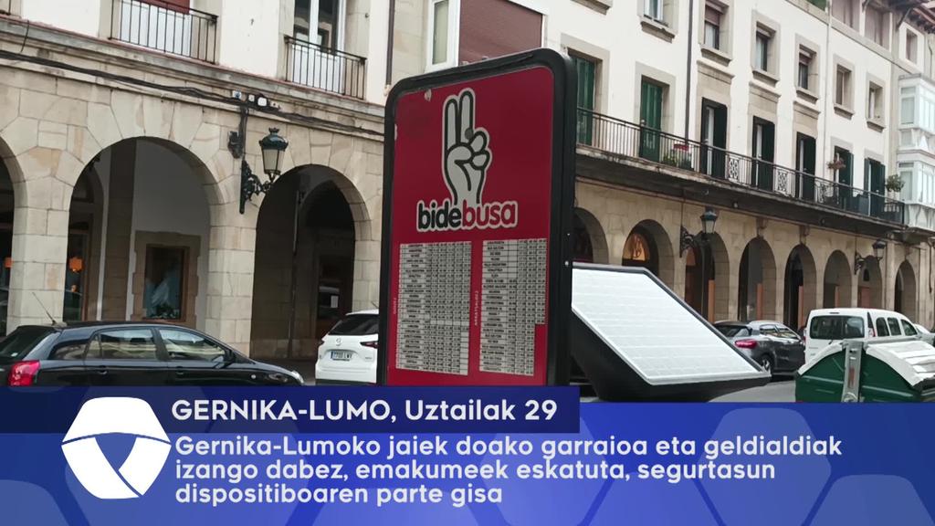 Gernika-Lumoko Jaiek doako geldiadiak izango dabez, emakumeek eskatuta, segurtasun dispositiboaren parte gisa