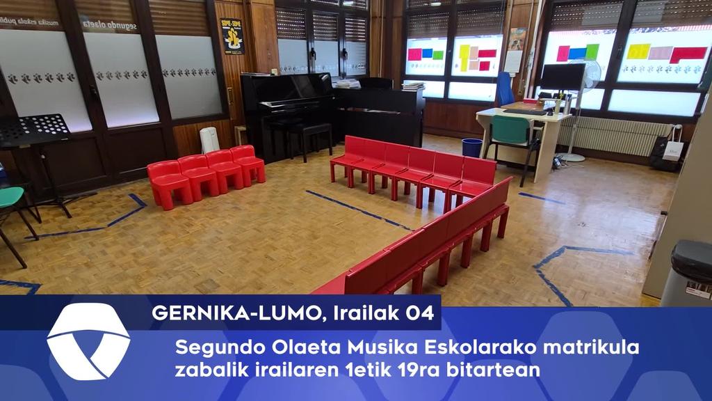 Segundo Olaeta Musika Eskolarako matrikula zabalik ago irailaren 1etik 19ra bitartean