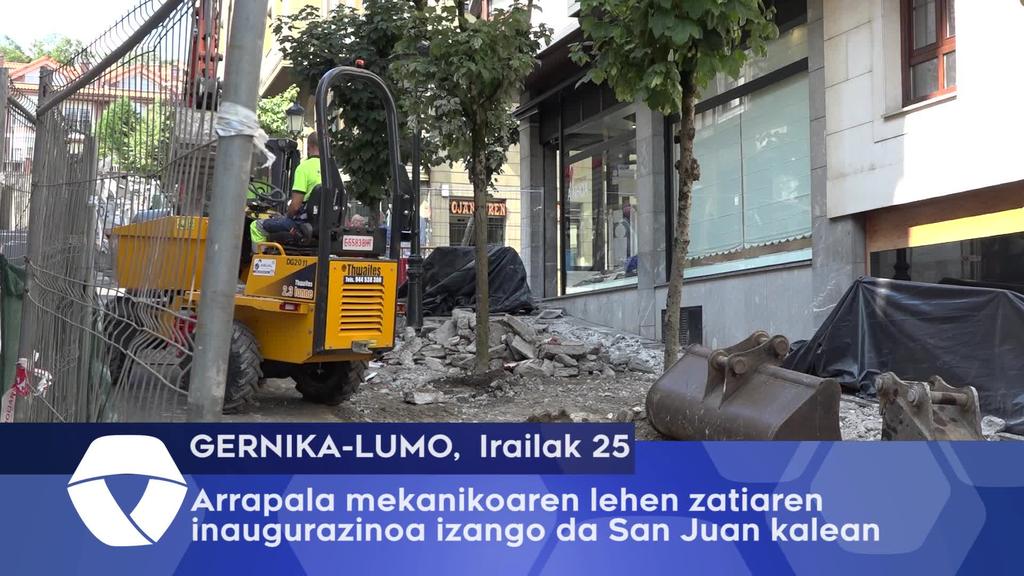 Arrapala mekanikoaren lehen zatiaren inaugurazinoa izango da San Juan kalean