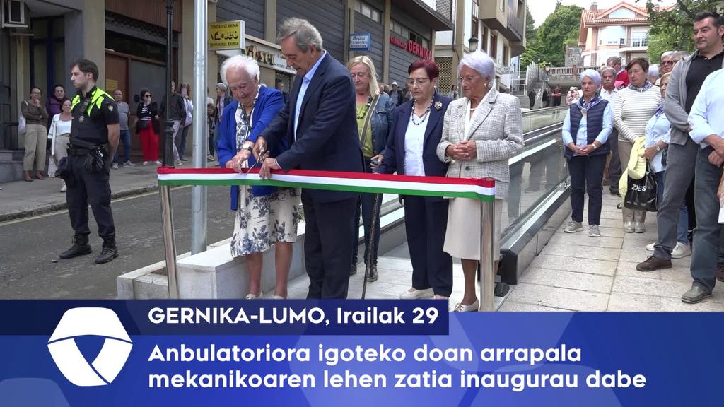 Anbulatoriora igoteko doan arrapala mekanikoaren lehen zatia inaugurau dabe