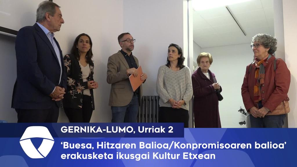 Buesa Hitzaren Balioa-Konpromisoaren balioa erakusketa ikusgai Kultur Etxean