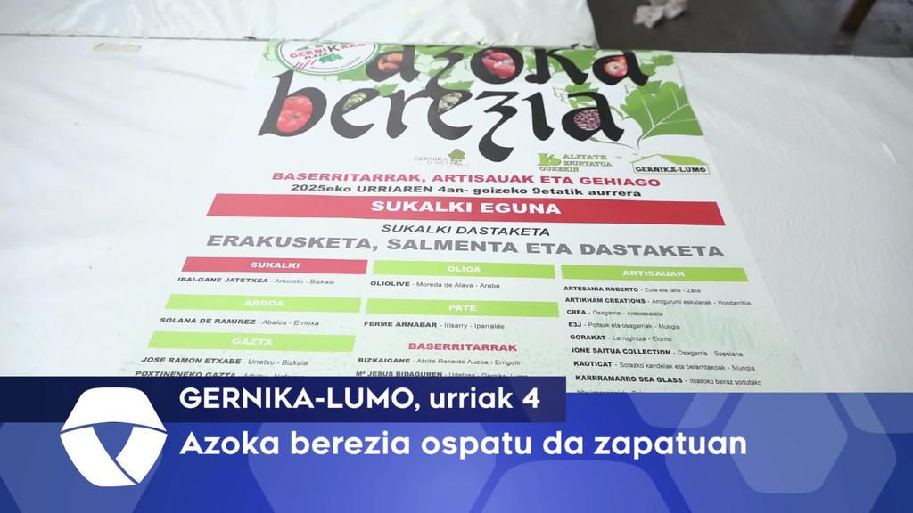 Azoka berezia ospatu da zapatuan