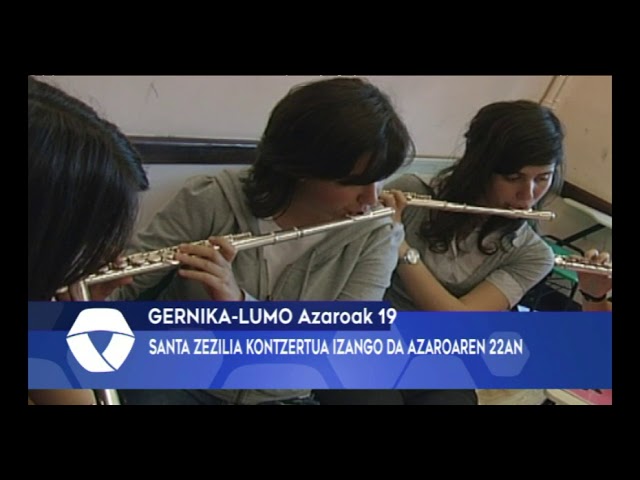 Santa Zezilia kontzertua izango da azaroern 22an
