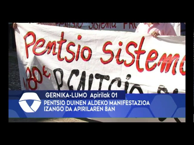 PENTSIO DUINEN ALDEKO MANIFESTAZIOA IZANGO DA APIRILAREN 8AN