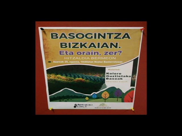 Bizkaiko basogintzaren krisiari buruzko hitzaldia izango da