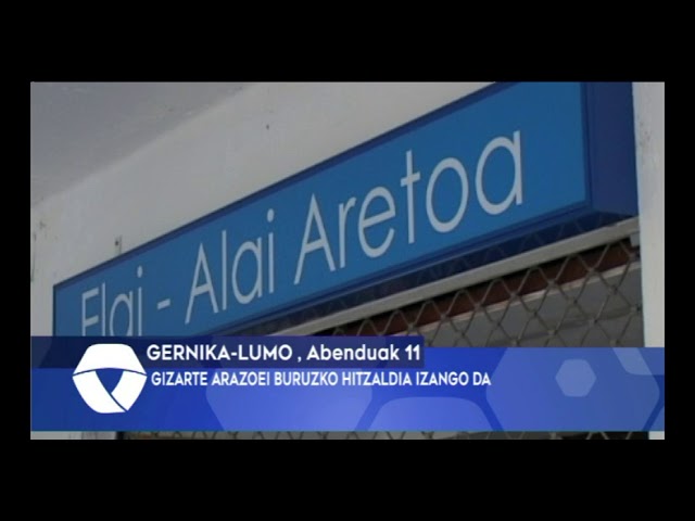 Gizarte arazoei buruzko hitzaldia izango da