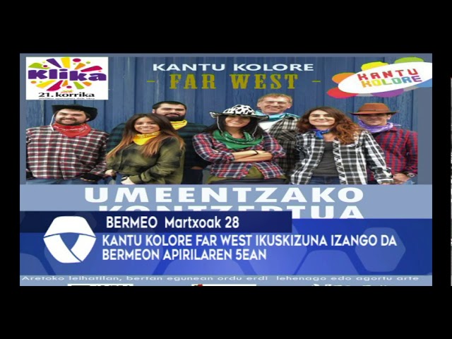 BERMEO KANTU KOLORE FAR WEST IKUSKIZUNA IZANGO DA BERMEON APIRILAREN 5EAN